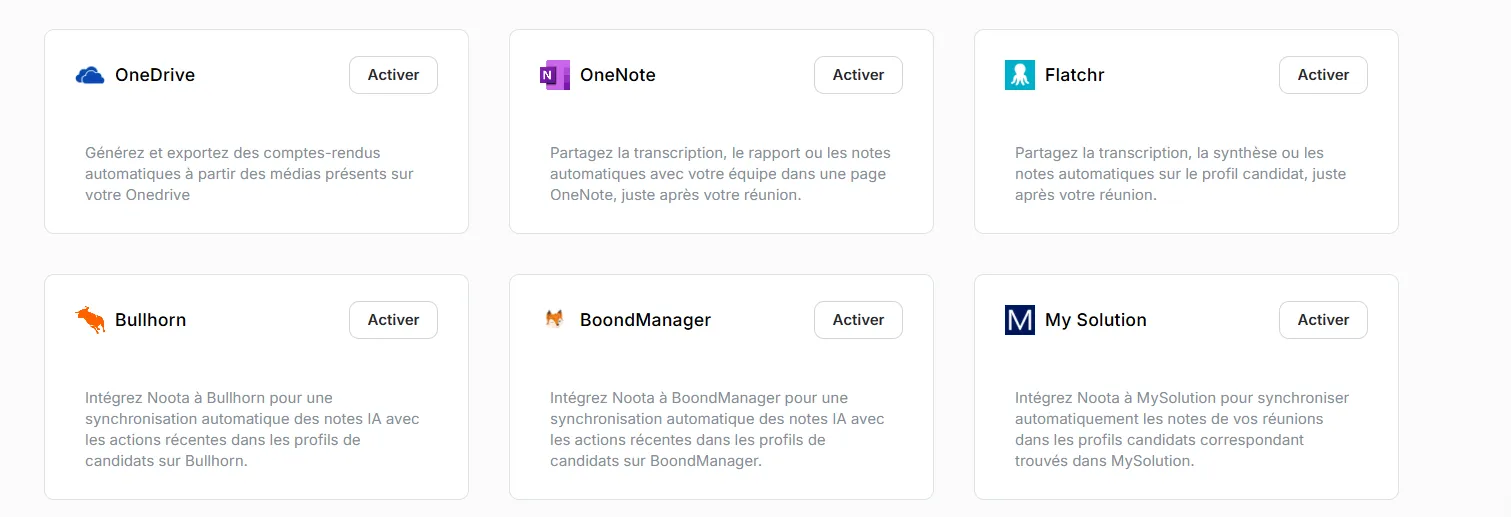 Turn on the integration in one click
